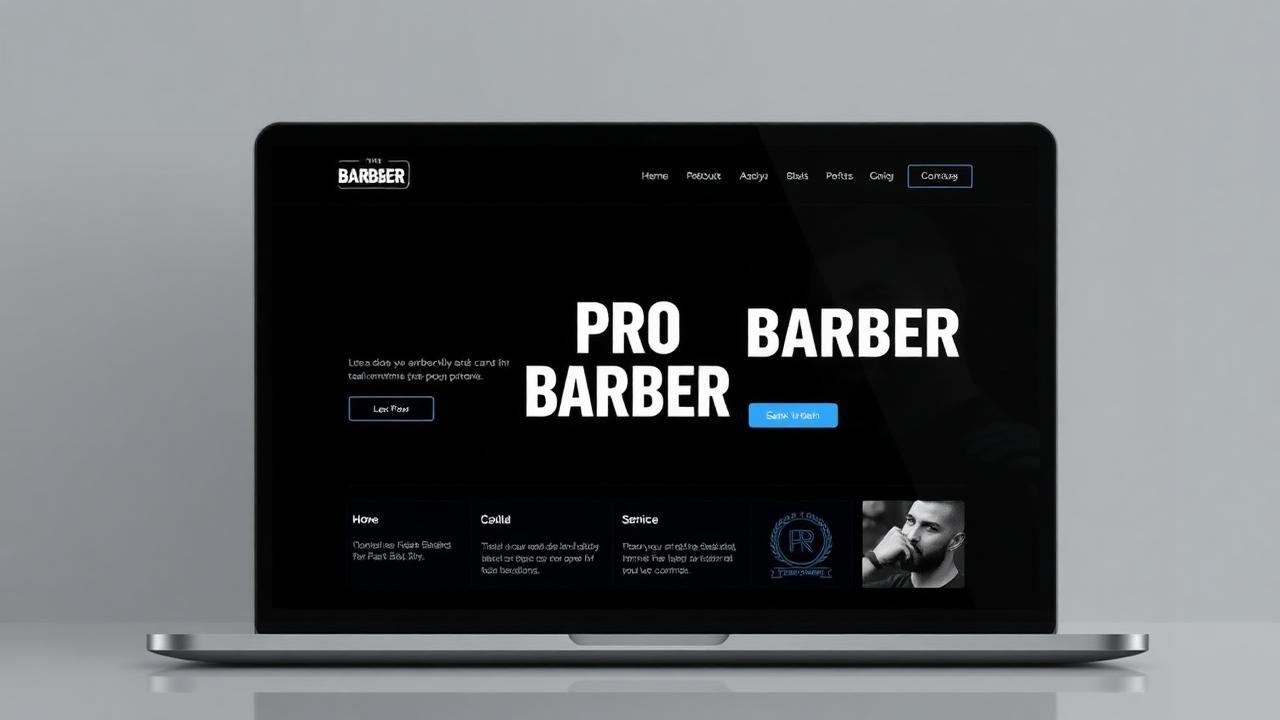 Pro Barber Sites website homepage designed by Prime Pixel
